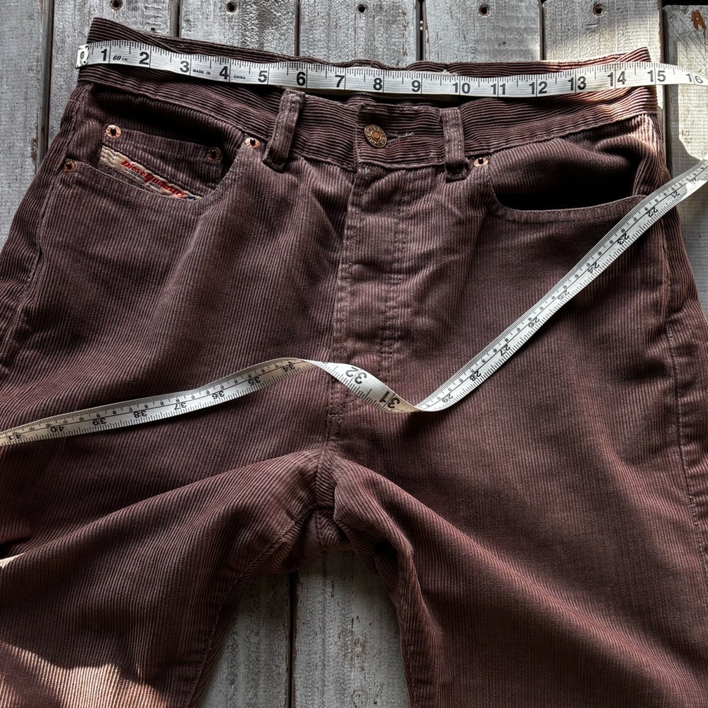 Vintage Diesel Corduroy Pants Dusty Rose Size 29 - Picture 6 of 14
